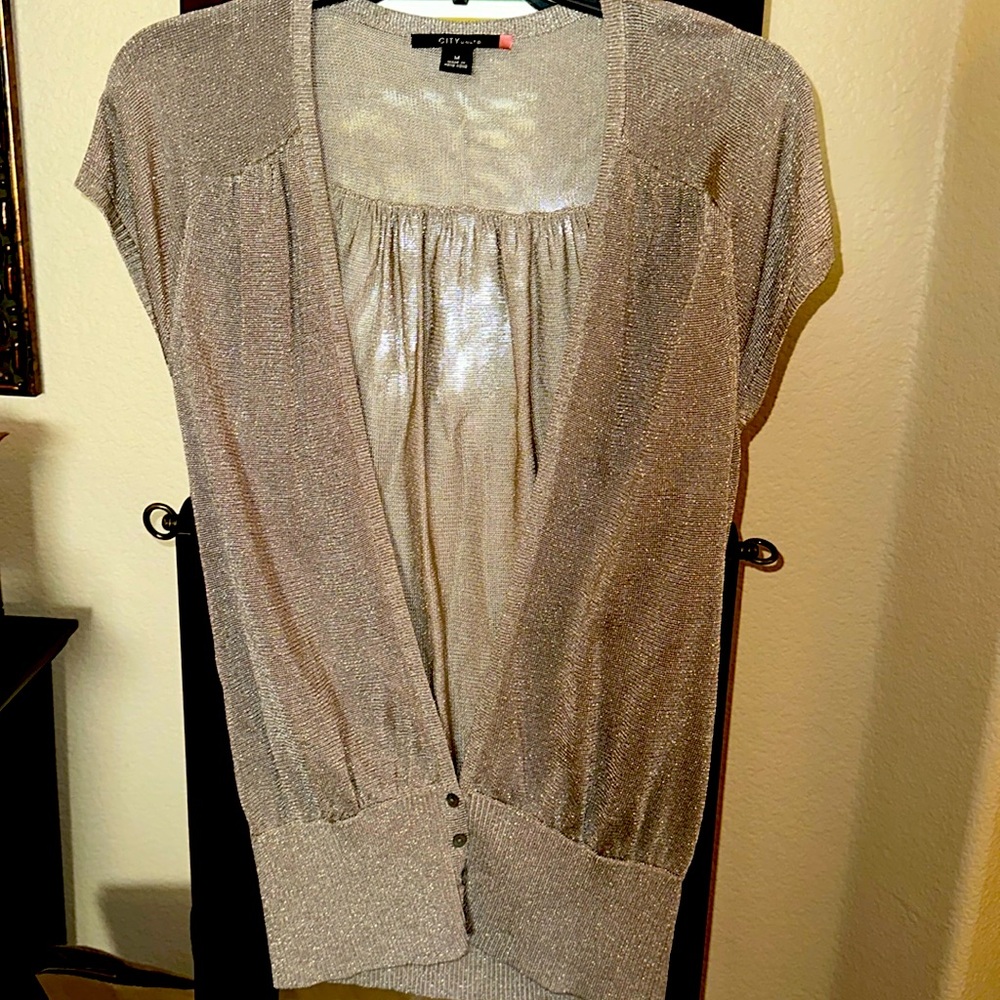 Gorgeous sweater over dress or tank